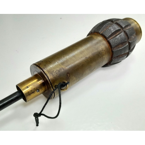 76 - INERT WW1 Hales No 2 Rifle Grenade. Original body with reproduction base and rod. Still a very rare ... 