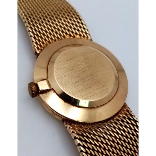 10 - A VINTAGE SOLID 14K GOLD LADIES OMEGA 