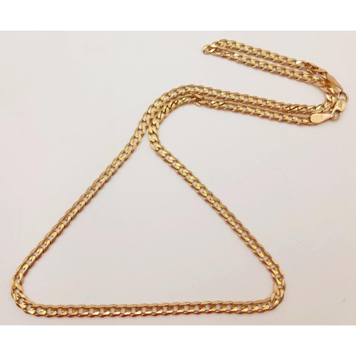 30 - A 45cms 9k gold interlink neck chain .10.5gms