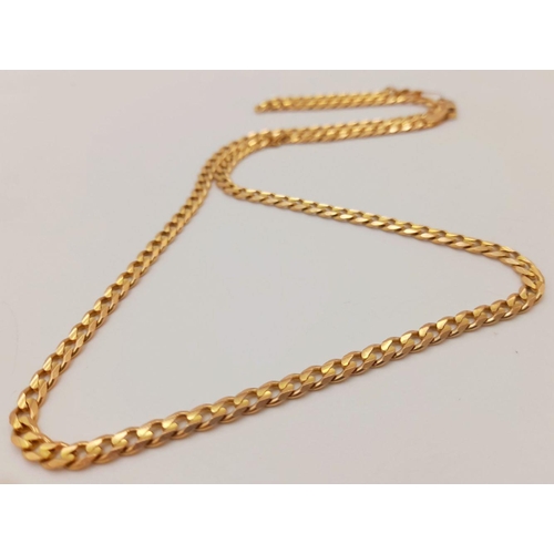 30 - A 45cms 9k gold interlink neck chain .10.5gms