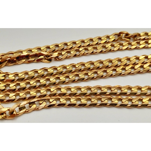 30 - A 45cms 9k gold interlink neck chain .10.5gms