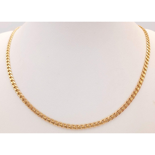 30 - A 45cms 9k gold interlink neck chain .10.5gms