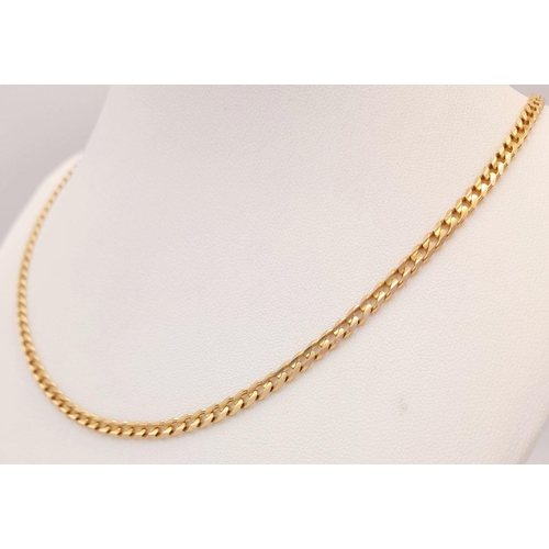 30 - A 45cms 9k gold interlink neck chain .10.5gms