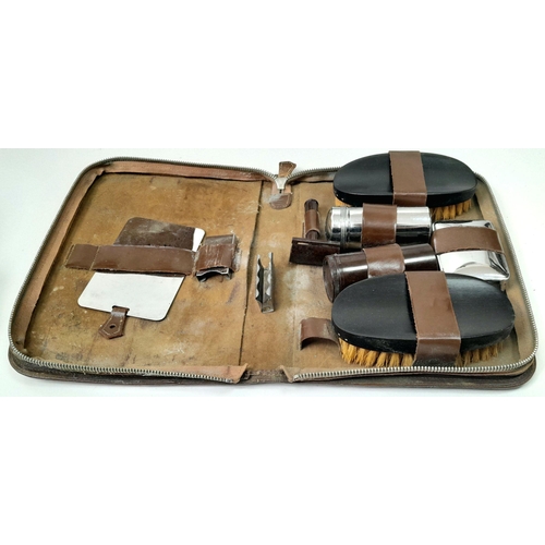 325 - WW2 British Prisoner of War Grooming Set in original box it was posted in. The shaving brush head ca... 