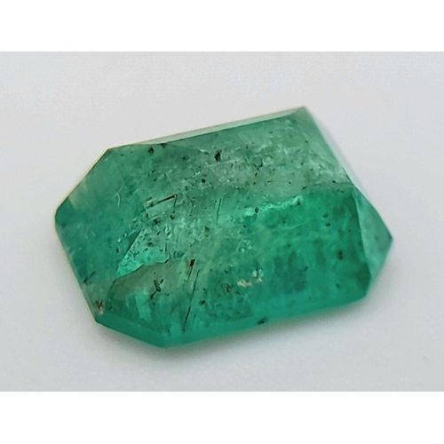 492 - A 2.34ct NATURAL EMERALD IN EMERALD CUT, COMES WITH THE INDEPENDANT LABORATORY REPORT .