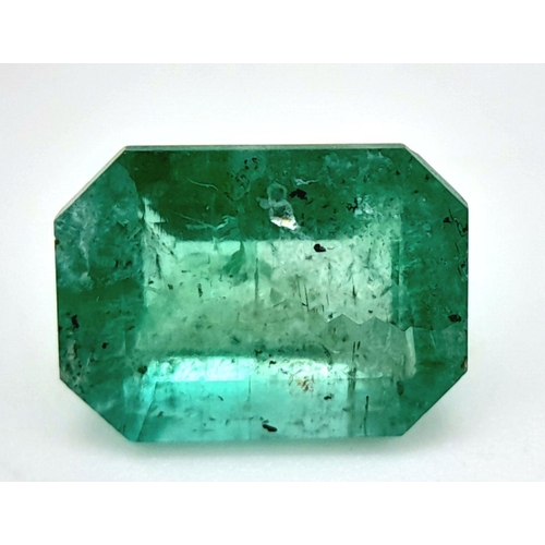 492 - A 2.34ct NATURAL EMERALD IN EMERALD CUT, COMES WITH THE INDEPENDANT LABORATORY REPORT .