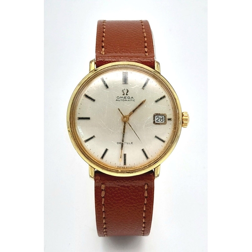 84 - Gentleman’s vintage OMEGA DE VILLE WRISTWATCH. Gold plated (20 microns). Rare automatic model. Recen... 