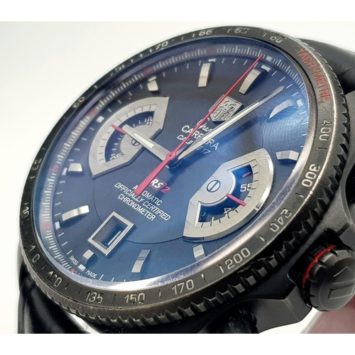 327 - A Tag Heuer Grand Carrera Calibre 17 Automatic Gents Chronograph Watch. Model CAV518B. FC 6237. Blac... 