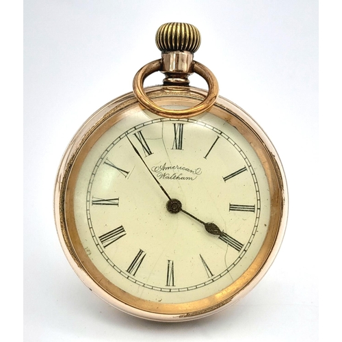 591 - Two Vintage Gold Tone Watches Comprising; 1) A Rare American Waltham Manual Wind Pocket Watch. Fully... 