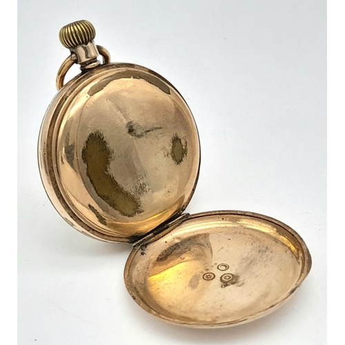 591 - Two Vintage Gold Tone Watches Comprising; 1) A Rare American Waltham Manual Wind Pocket Watch. Fully... 