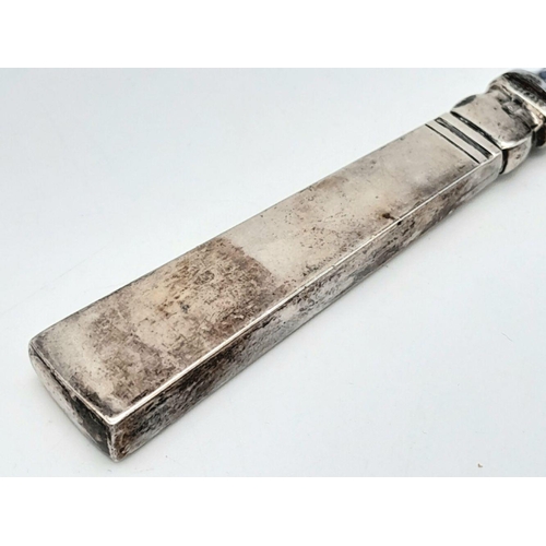 197 - A Vintage Sterling Silver Bottle Opener. 11cm. 39.5g weight.