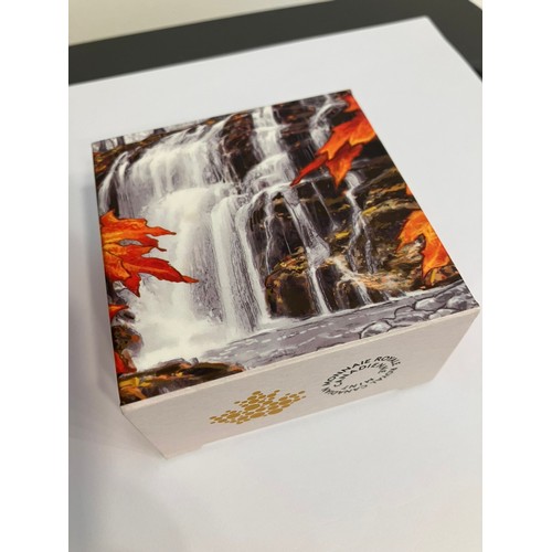 406 - 2014  PURE SILVER CANADIAN $20 DOLLAR ‘WATERFALL’ COIN. Complete with original case and packaging. T... 