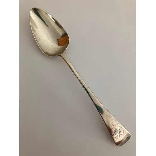 434 - Antique SILVER GEORGE III TABLE SPOON. Old English design. Hallmark for George Wintle, London 1809. ... 