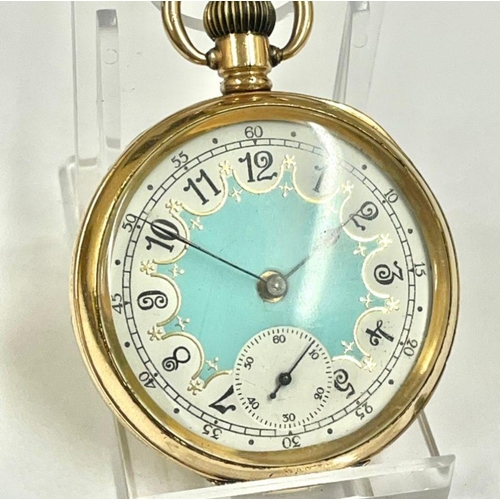 141 - A Vintage gents Waltham pocket watch Fancy dial. In working order.