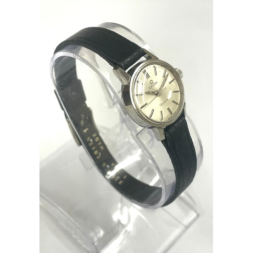 514 - A Vintage ladies Omega Seamaster watch, ticking.