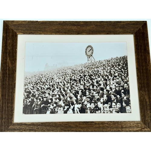 220 - A Fantastic Vintage Photo of the Arsenal Clock End - Taken in the 1950s. In frame - 84cm x 67cm.