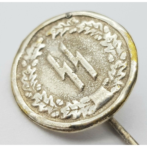 335 - Waffen SS Stick Pin. The pin has the correct candy cane twist. In original case.