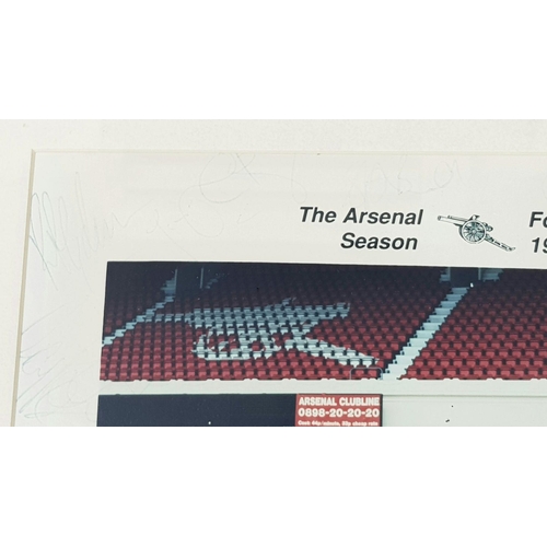 337 - A Multi-Signed (22) Arsenal Team Photo. 1992-3 season - Arsenal won the league and FA cup both again... 