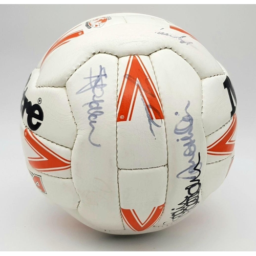 358 - A 1994 Arsenal Cup Winners Cup Signed Ball. 12 signatures in total. Arsenal beat Parma of Italy 1-0 ... 