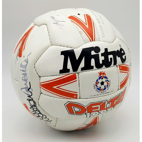 358 - A 1994 Arsenal Cup Winners Cup Signed Ball. 12 signatures in total. Arsenal beat Parma of Italy 1-0 ... 