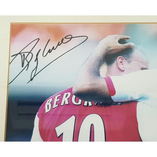 365 - Brothers in Arms - Double Signed Picture of Two Arsenal Legends. Bergkamp and Henry. In frame - 42cm... 