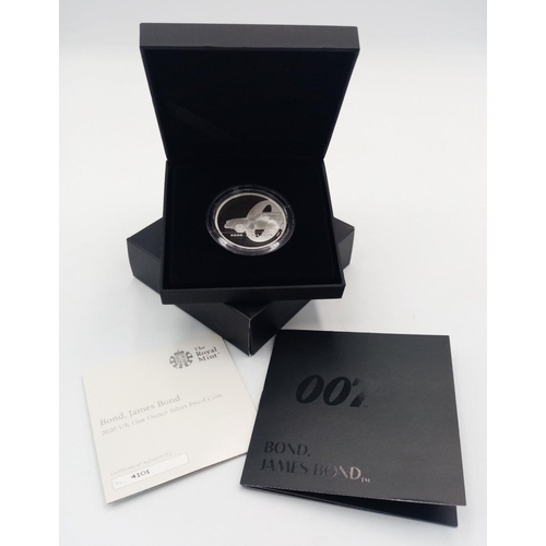 415 - A Royal Mint James Bond Commemorative Fine Silver (999) Proof Coin. Celebrating the phrase, 