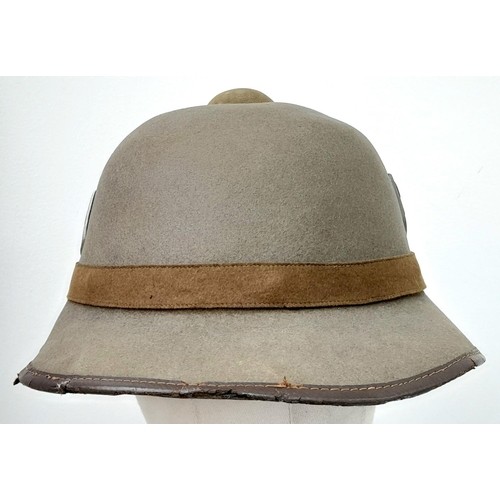 173 - WW2 German Africa Corps Mk II Tropical Pith Helmet.