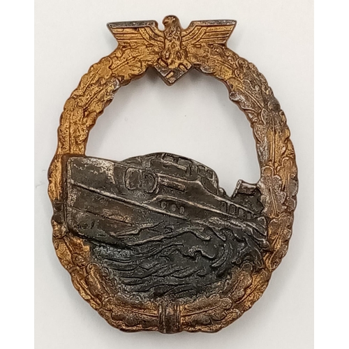 51 - 1st Pattern German Kriegsmarine Schnell Boot-Fast Boat (E-Boat) Badge. Maker Freidrich Keller, Obers... 