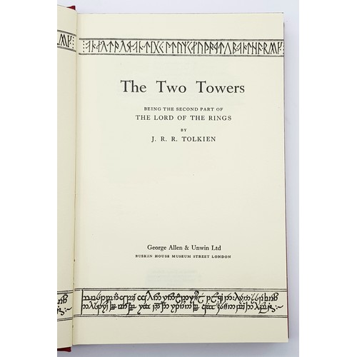 64 - A First Edition Set of the Lord Of The Rings Trilogy Books by J.R.R. Tolkien. The Fellowship of The ... 