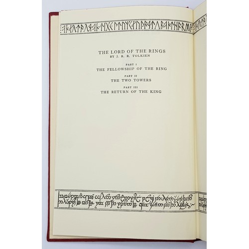 64 - A First Edition Set of the Lord Of The Rings Trilogy Books by J.R.R. Tolkien. The Fellowship of The ... 