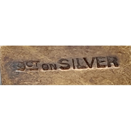 1764 - A pair of 9K gold plated silver cufflinks. Total weight 10.5G.