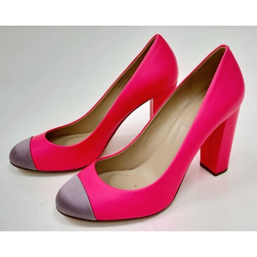 1227 - A Pair of Italian Made (worn once) Pink High Heels by J.Crew. Size USA 9. UK (7).