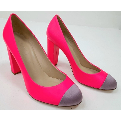 1227 - A Pair of Italian Made (worn once) Pink High Heels by J.Crew. Size USA 9. UK (7).