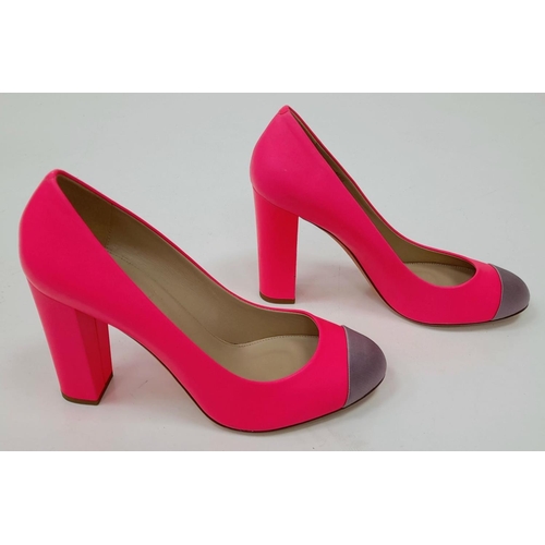 1227 - A Pair of Italian Made (worn once) Pink High Heels by J.Crew. Size USA 9. UK (7).