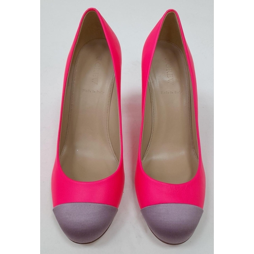 1227 - A Pair of Italian Made (worn once) Pink High Heels by J.Crew. Size USA 9. UK (7).