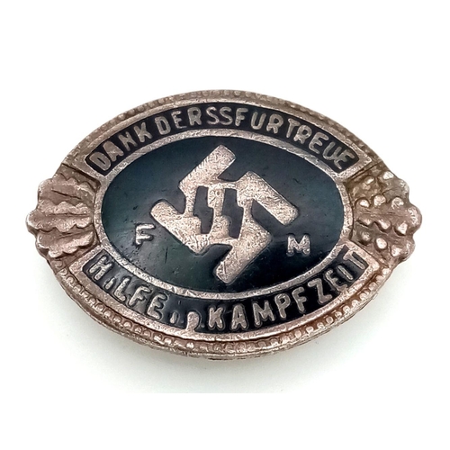 106 - A Nazi German SS FM Lapel Badge. The SS High Honour lapel badge, like the standard FM supporter pin ... 