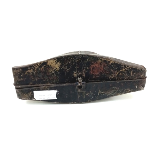 93 - A Victorian Royal Navy captains full dress hat in original metal case belonging to a H.J Cook, hat m... 