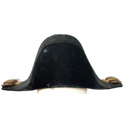 93 - A Victorian Royal Navy captains full dress hat in original metal case belonging to a H.J Cook, hat m... 