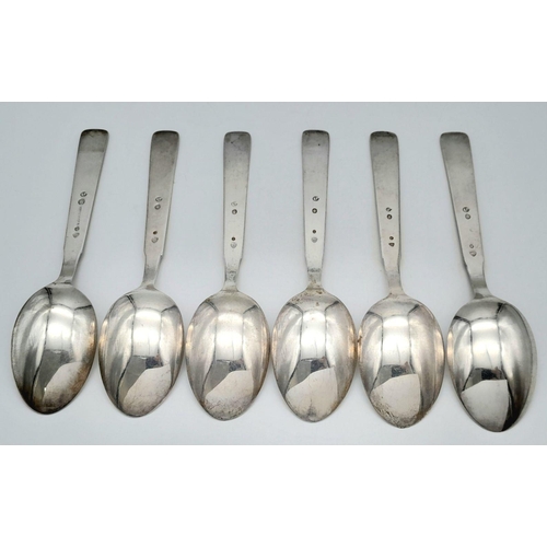 112 - 6 x vintage DANISH SILVER DESSERT SPOONS. Beautiful DANISH Design with clear Hallmark for GRANN and ... 