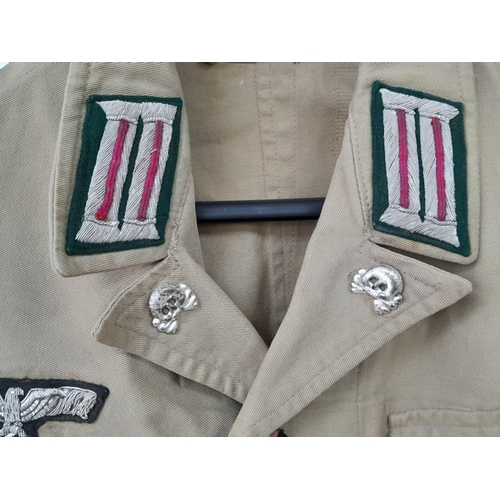 118 - WW2 German Tunic to a Panzer Officer (Major) in the Africa Corps.