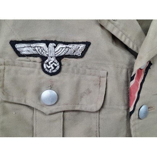 118 - WW2 German Tunic to a Panzer Officer (Major) in the Africa Corps.