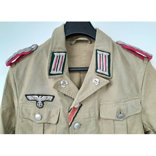 118 - WW2 German Tunic to a Panzer Officer (Major) in the Africa Corps.