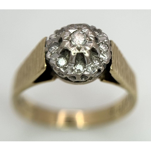 84 - Magnificent 18 carat GOLD and PLATINUM, DIAMOND RING. Fully hallmarked. 5 grams. Size O. Complete wi... 