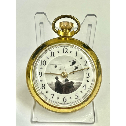 1798 - A Vintage Vietnam war scene pocket watch. In working order.