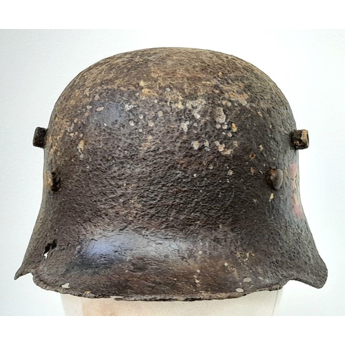 167 - Waffen SS M18 Double Decal Parade Helmet with M35 Liner. Found down a well somewhere in Bavaria. Som... 