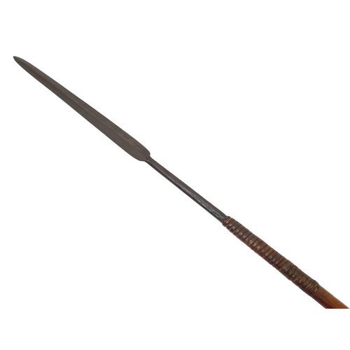 174 - Genuine Zulu Spear from the Anglo Zulu War Period of 1879. 127 Cm Long.