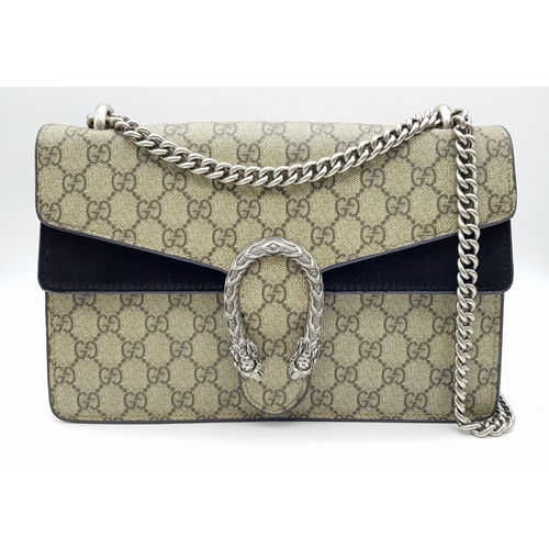 30 - A Gucci GG Supreme Monogram Dionysus Shoulder Bag. Canvas exterior with GG Supreme monogram print, s... 