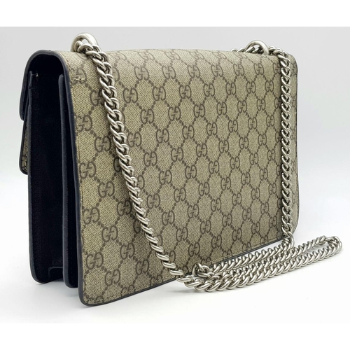 30 - A Gucci GG Supreme Monogram Dionysus Shoulder Bag. Canvas exterior with GG Supreme monogram print, s... 