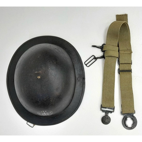 307 - WW2 British Home Front. Scouts on War Service helmet and belt.