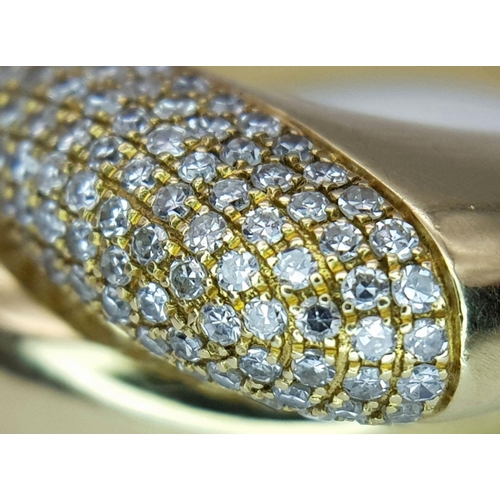 4 - AN 18K YELLOW GOLD DIAMOND SET LINKS OF LONDON RING 0.75CT, 12.9G TOTAL WEIGHT, SIZE M.

ref: SC 109... 